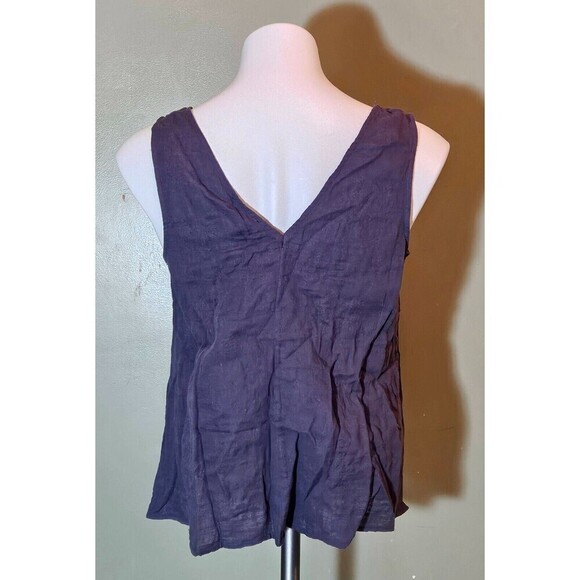 Calme Double Gauze Drape Tank Top Graphite Size Small NWT - Picture 4 of 10